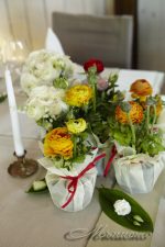 сватба, сватбена декорация, ранункулус, пролетна сватба, подаръци за гости