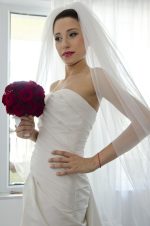 сватба, сватбен букет, булченски букет, червен булченски