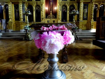 кръщене, декорация, купел, църква,