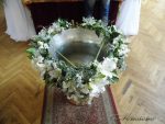 кръщене, декорация, купел, ресторат, венец