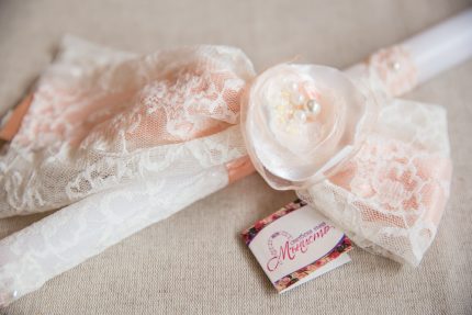 кръщене, кръщелен, ритуална, дантела, перли , свещ