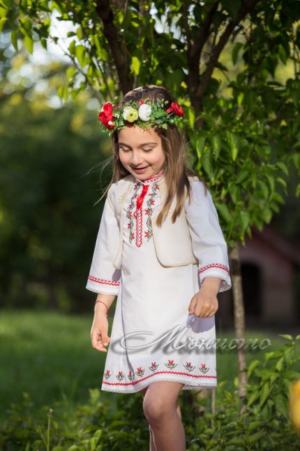 кръщене, народна , носия, детска, лазарка