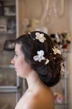 сватба, аксесоар, коса, сватбена, орхидея, цветя