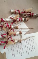 покани за юбилей, покани за сватба, покана свитък