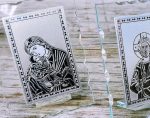 подаръци гости кръщене, икона кръщене, стъклен сувенир