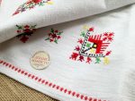 кръщелна къпра с бродерия, кръщене народен стил, хавлия с бродерия