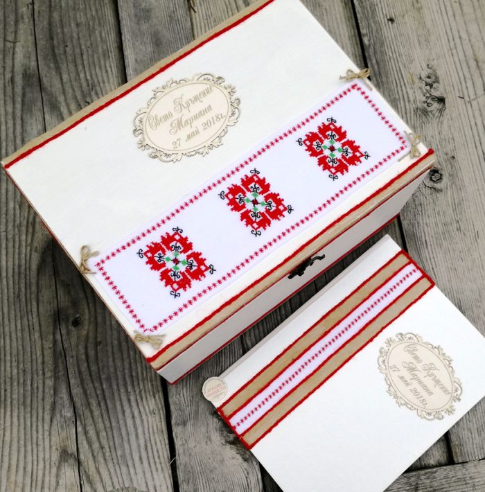кръщене, кръщелно, папка, шевици, носия, кутия