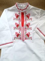 детска носия,риза с български шевици, кръщене в народен стил