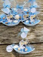 сувенири морска сватба, подаръци гости, младоженци, лодка