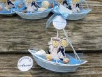 сувенири морска сватба, подаръци гости, младоженци, лодка