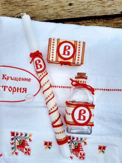 кръщене народен стил, комплект за кръщене с шевици