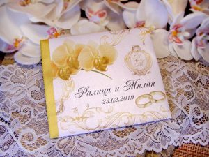 книга за гости, сватбена книга, сватба с орхидеи