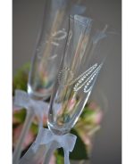 сватбени чаши сваровски, сватбени чаши с инициали