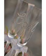 сватбени чаши сваровски, сватбени чаши с инициали