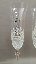 сватбени чаши, с имена, чаши за шампнаско