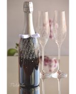 декорирано шампанско за сватба, сватбено шампанско