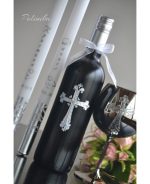 вино за църквата, декорирано вино, вино с имена и дата, свещи за църквата
