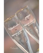 сватбени чаши, чаши за шампанско, сватбено шампанско