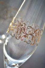 сватбени чаши, чаши за шампанско, с надпис