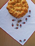 Кърпа за погача с шевици, месал за погача, кърпа с народни шевици