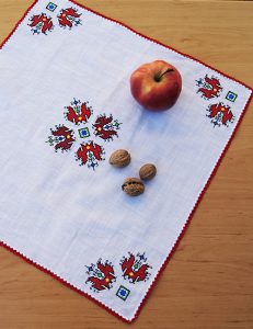 Кърпа за погача с шевици, месал за погача, кърпа с народни шевици