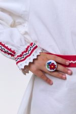 детска носия за момиче, дълга риза с шевици,
