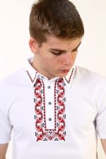 мъжка риза с шевици, бродирана, за носия, за кръстник, кенарена