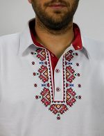 мъжка риза с шевици, бродирана, за носия, за кръстник