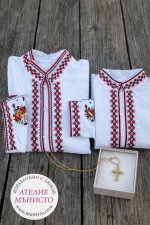 Комплект ризи  българска шевица - за кръстника и за кръщелника