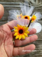 сватбено късметче със слънчоглед, за хвърляне , сватба със слънчогледи