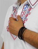 мъжка блуза с шевици, тениска с шевици, за мъж, с бродерия