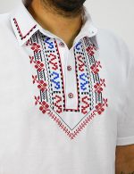 мъжка блуза с шевици, тениска с шевици, за мъж, с бродерия