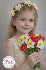 Аксесоар за коса Венец с нарциси - мини - Image 2