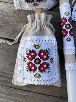 комплети за кръщене с шевици, кръщелна свещ с шевици, комплект за църкавта