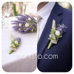 Бутониера Лавандула с житен клас