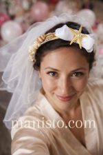 Воал с диадема Море